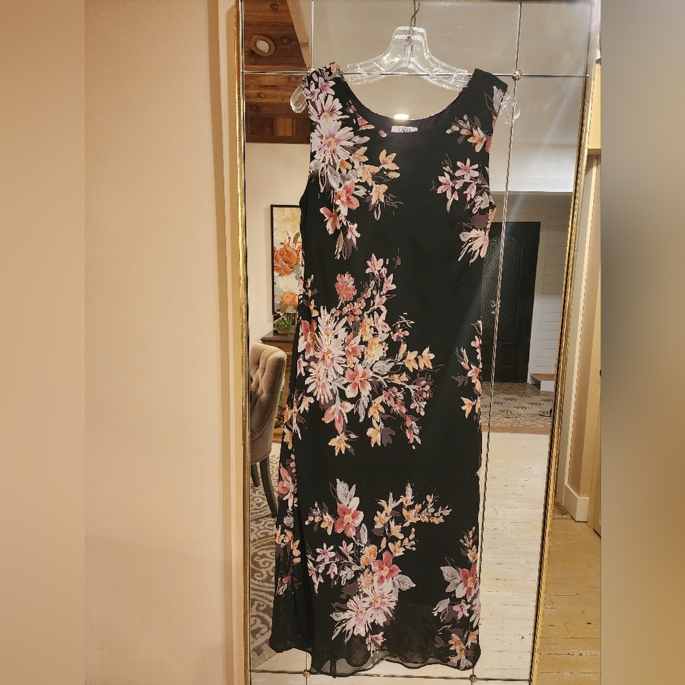 Womens size 12 Cato black floral dress